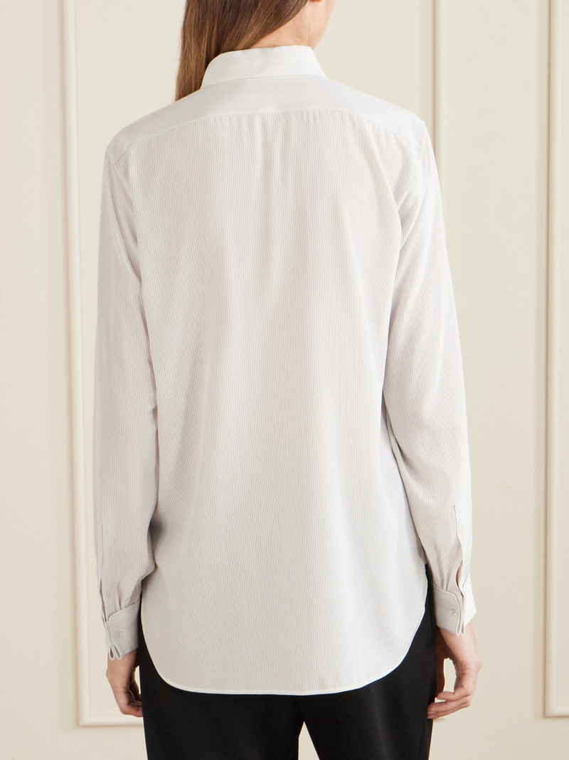 Fiora Pinstriped Silk Shirt 3