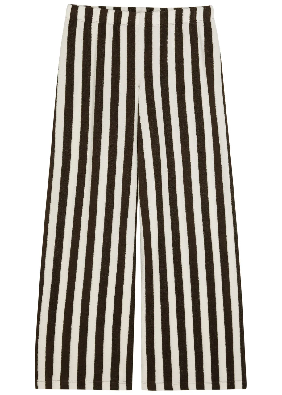 Suzie Kondi Lilo Striped Wide-leg Terry Trousers - 1