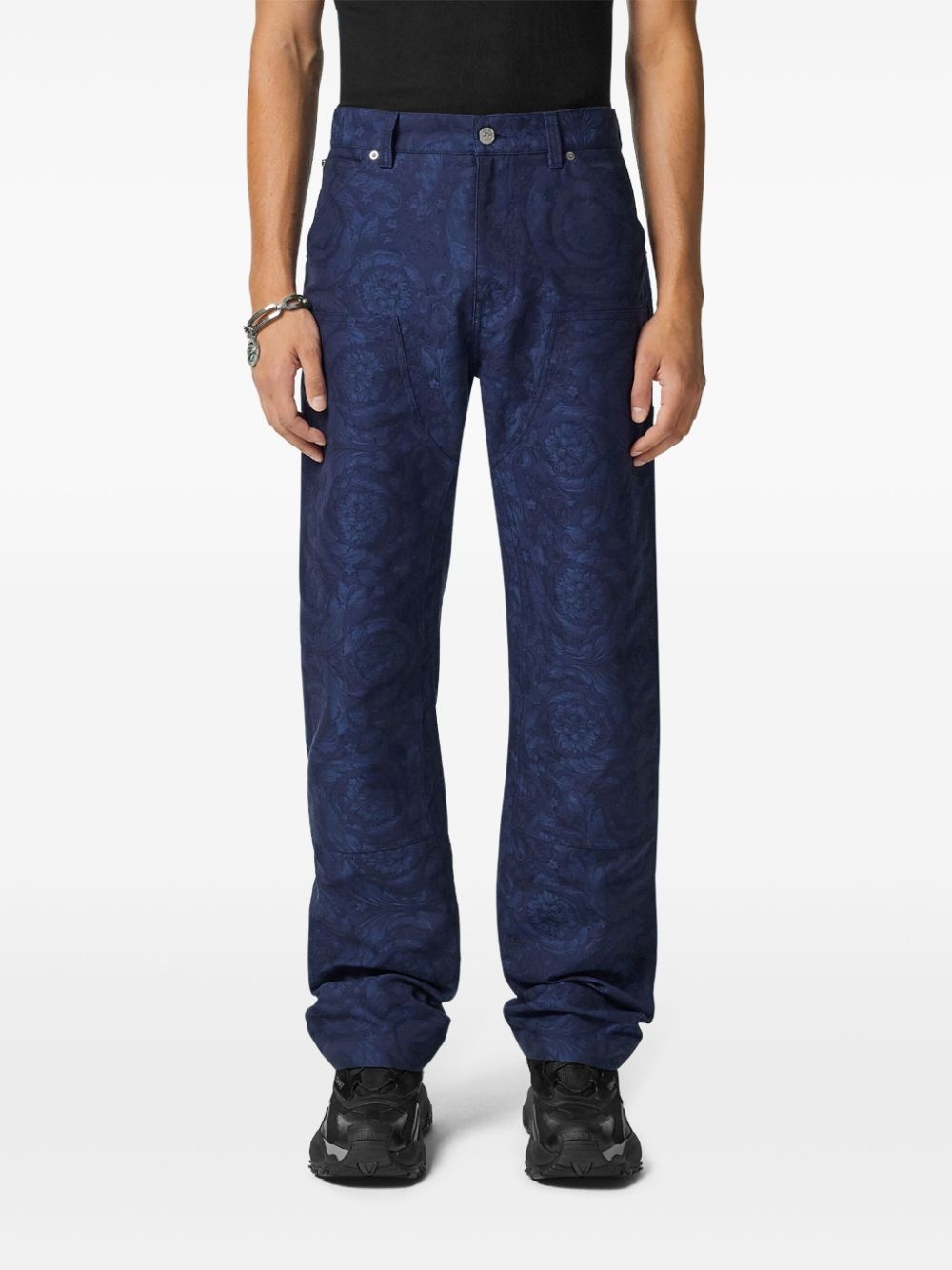 baroque-pattern trousers - 3