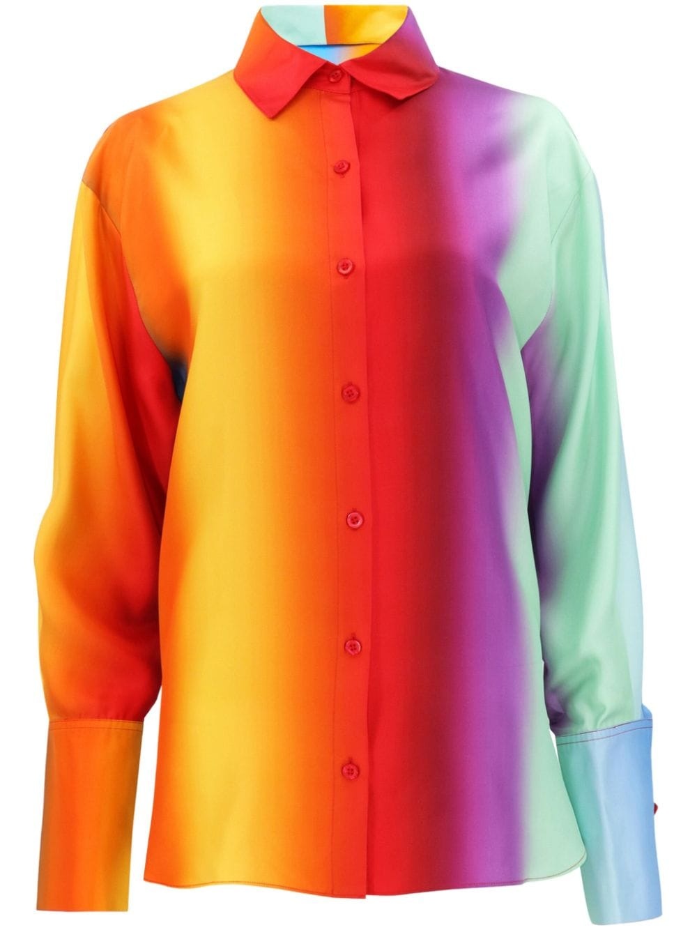 Rainbow Blur cut-out blouse - 1