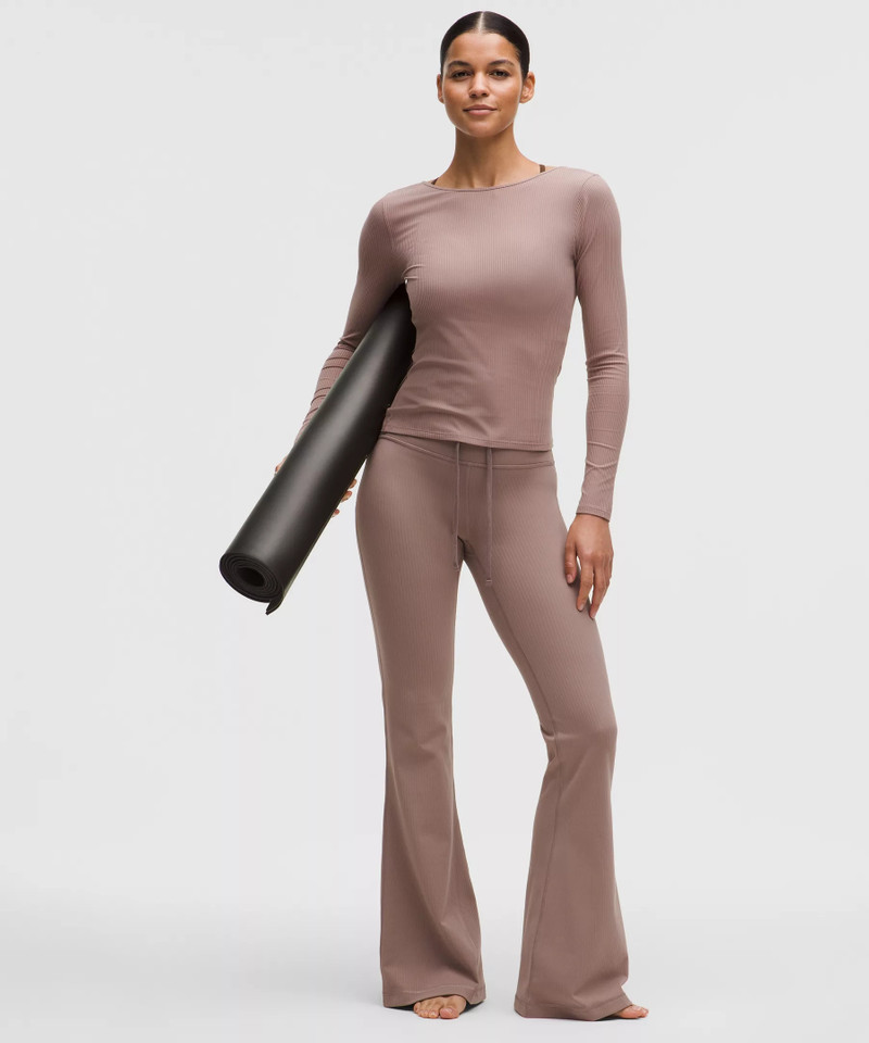 Groove High-Rise Ribbed Wide-Flare Pant 1