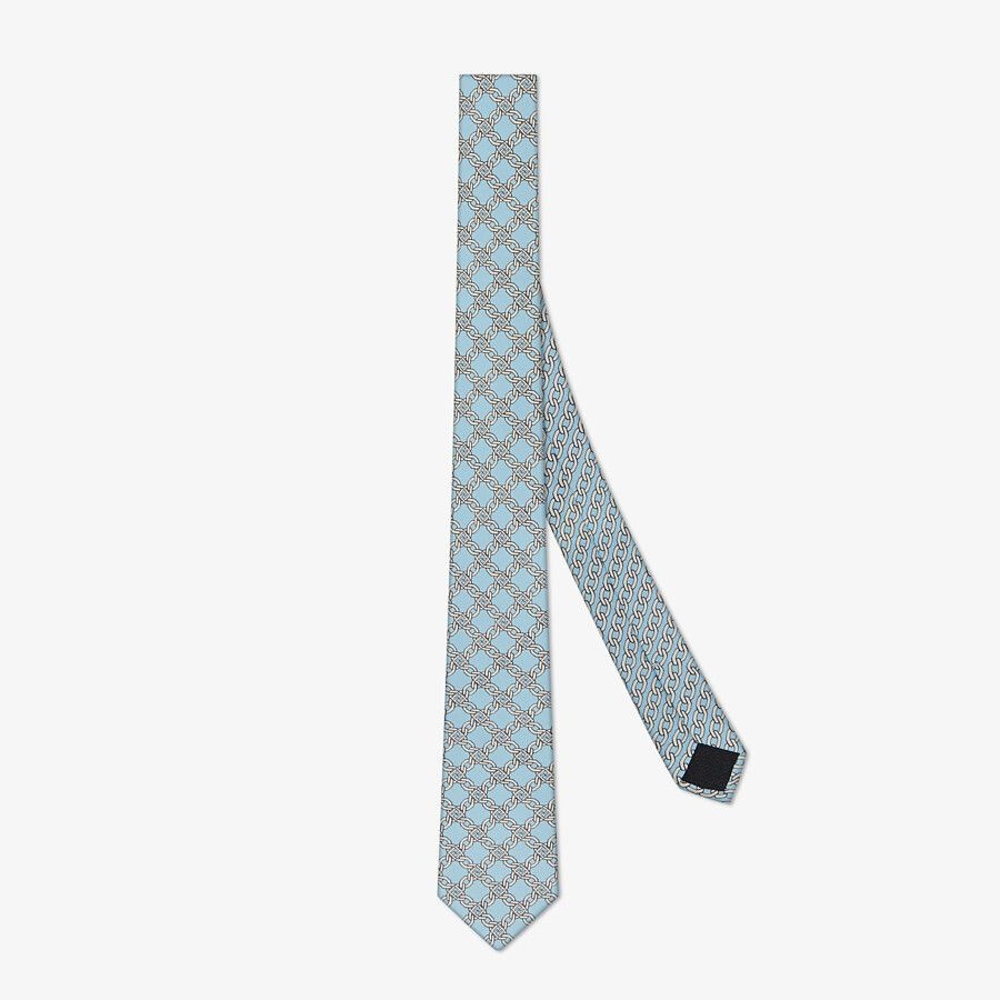 Light blue silk tie - 1