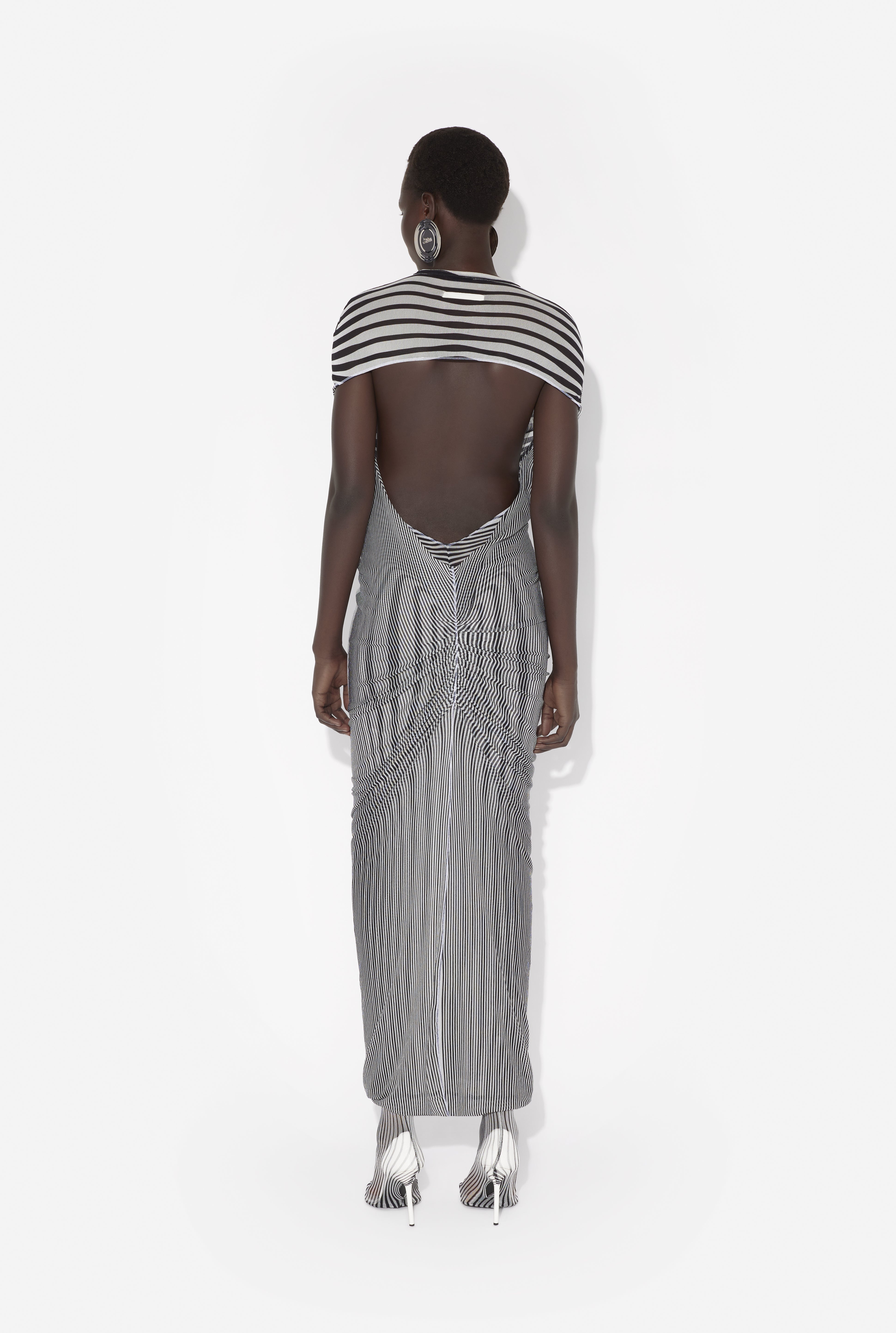 THE LONG DRAPED BODY MORPHING DRESS - 3