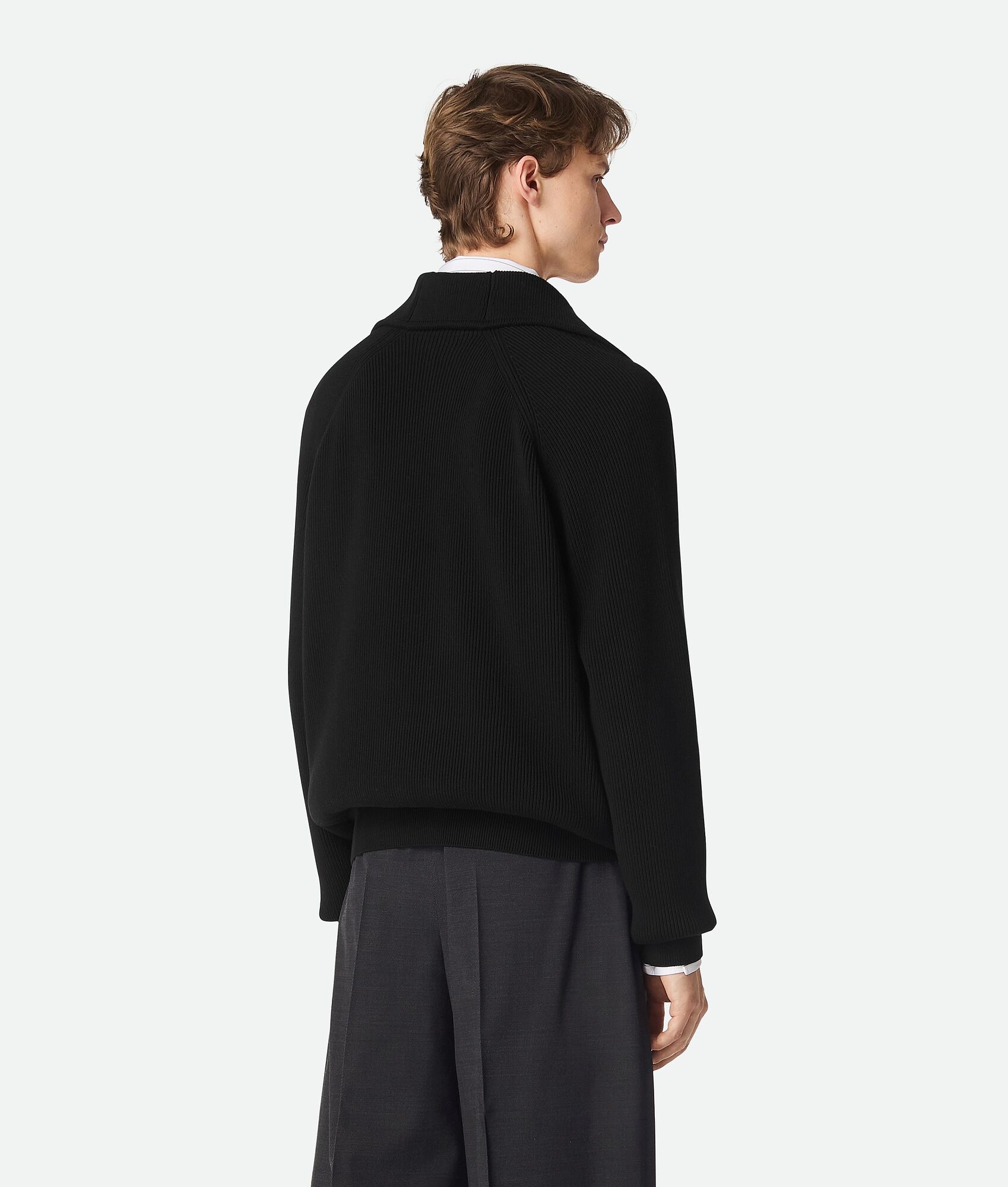 Cotton English Rib Cardigan - 3