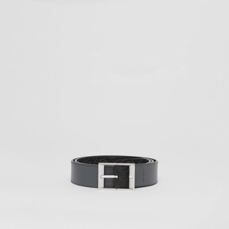 Reversible Embossed Monogram Leather Belt 6