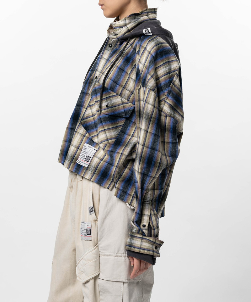Hoodie Combine Checkered Shirt 14