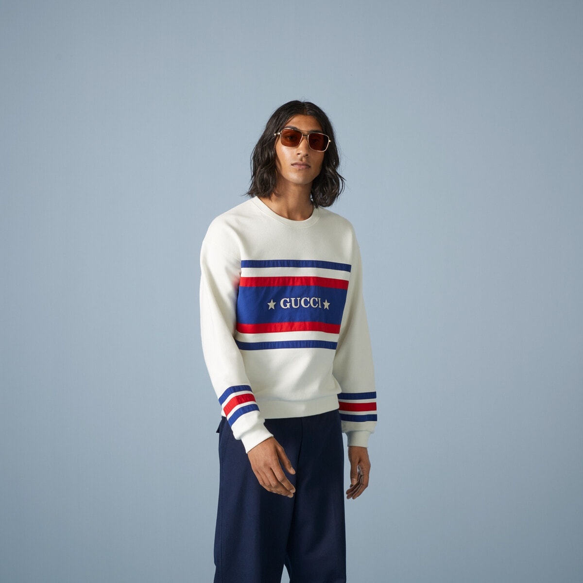 Cotton jersey sweatshirt with embroidery - 6