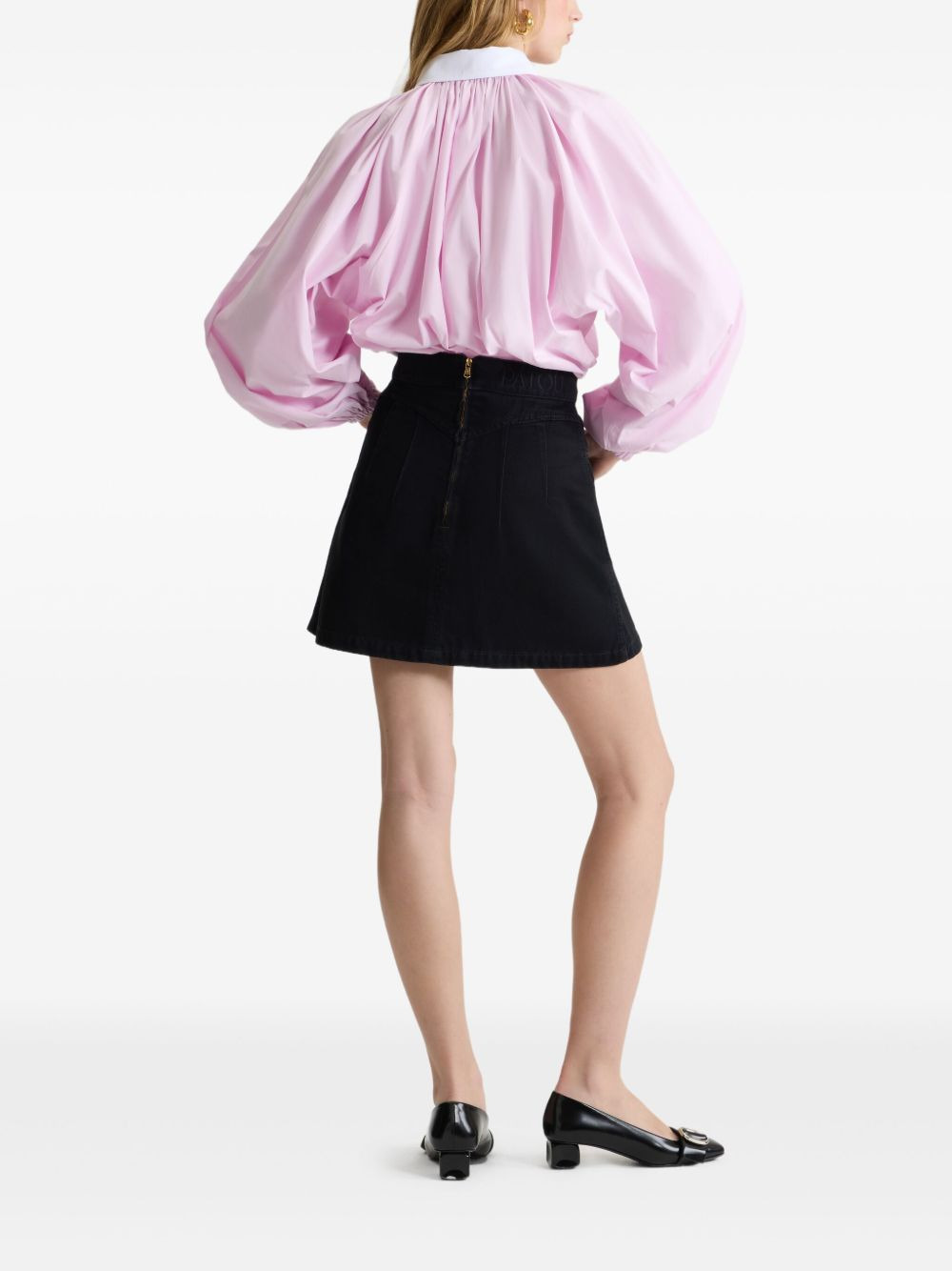 long-sleeved poplin blouse - 3
