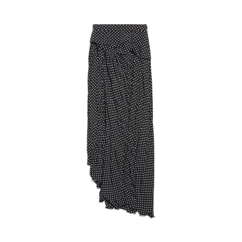 Women's Tucked-in Maxi Skirt in Black/ecru 6
