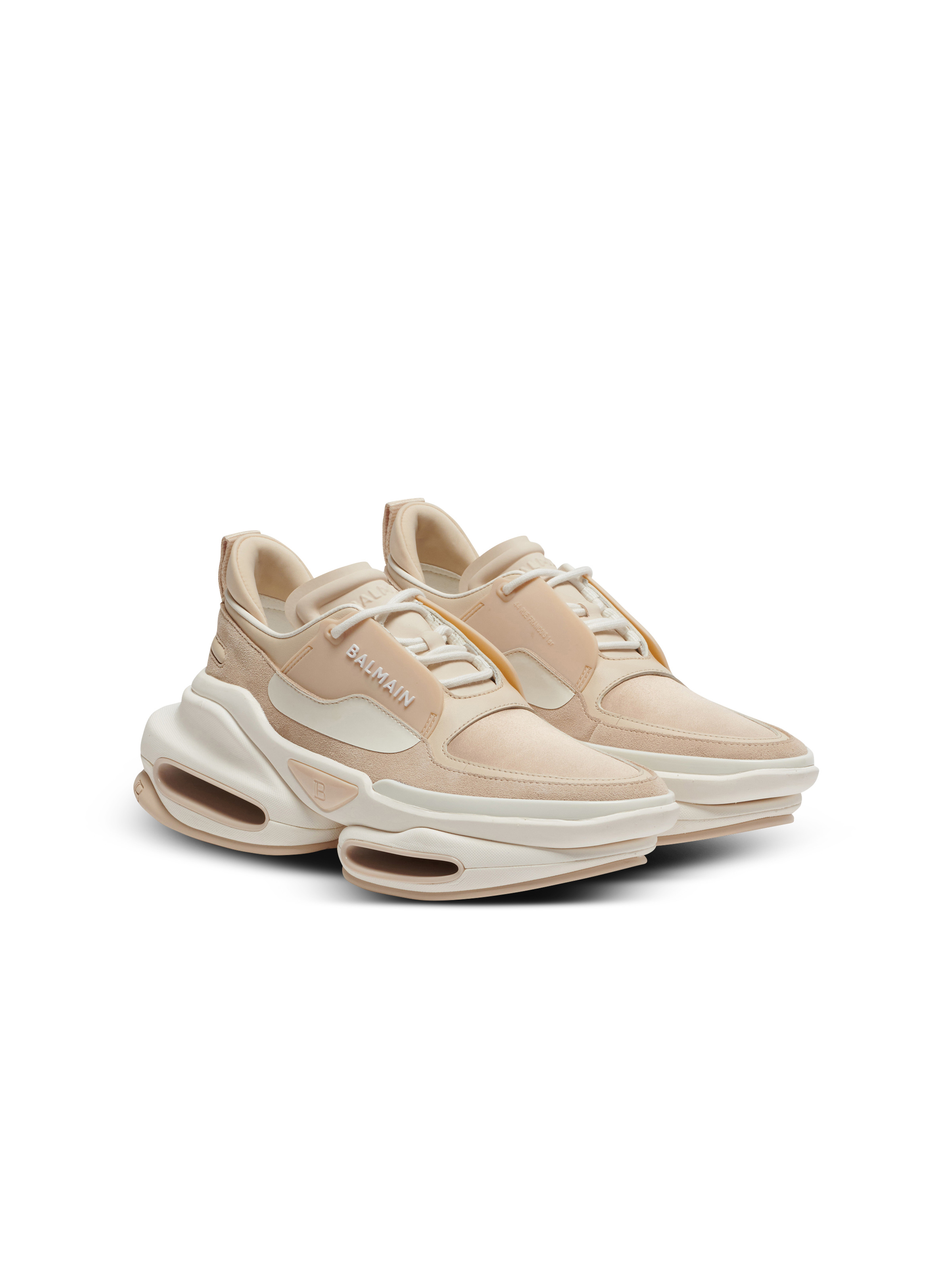 B-Bold low-top trainers in leather and suede - 2