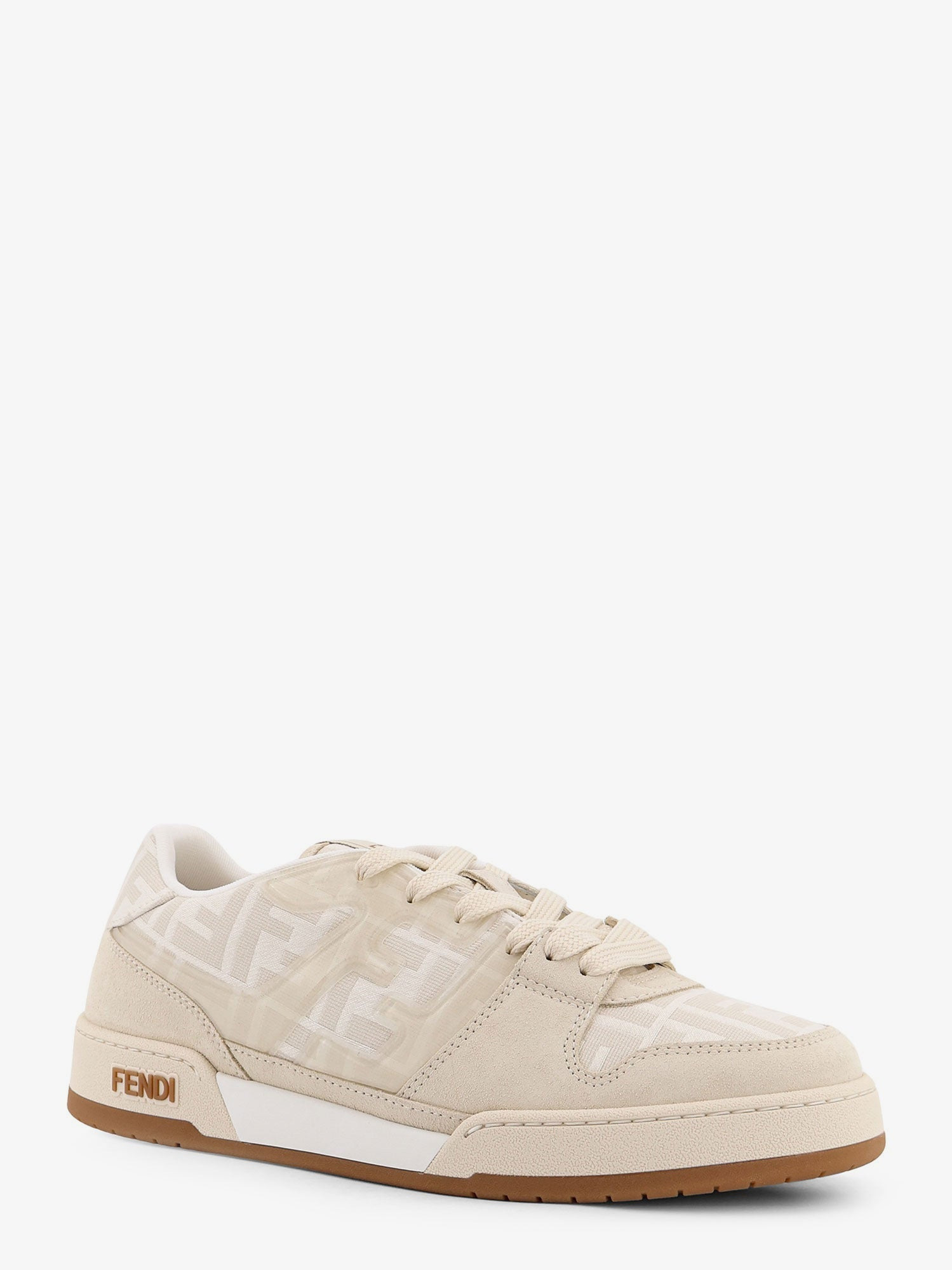 Fendi Fendi Match Ff Jacquard And Leather Sneakers - 2