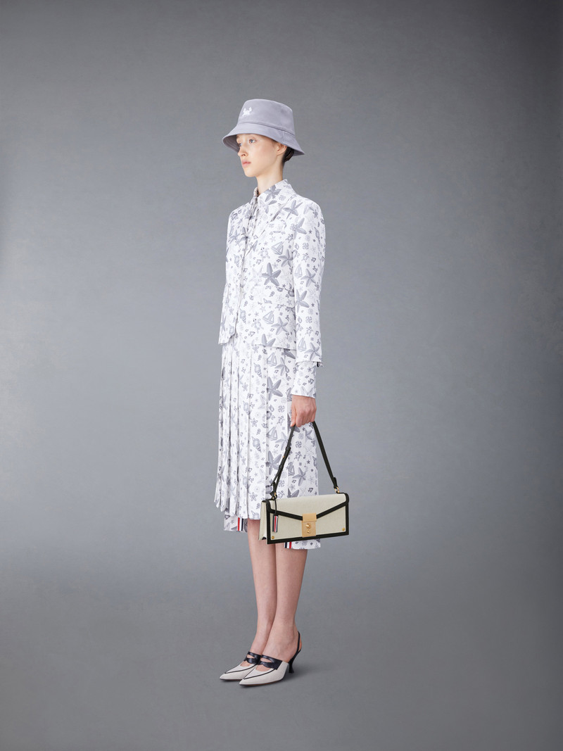 Thom Browne COTTON CANVAS MRS. THOM BAGUETTE BAG outlook