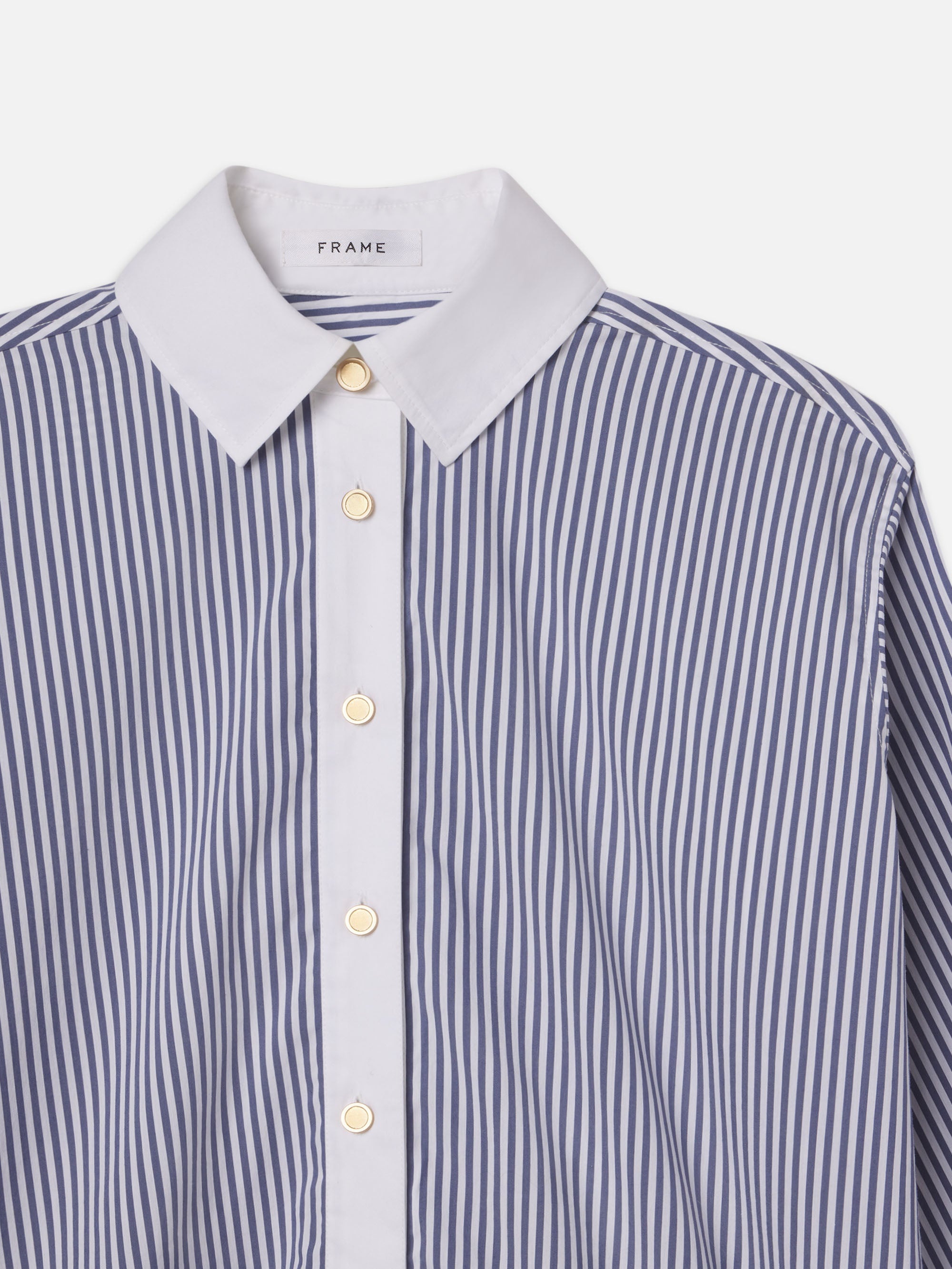 The Borrowed Shirt in Dark Chambray Multi - 4