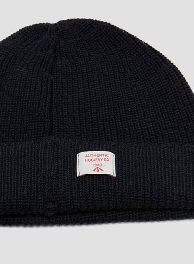 Nigel Cabourn Solid Beanie in Black outlook