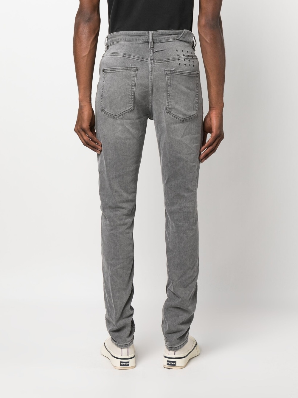 mid-rise stonewashed jeans - 4