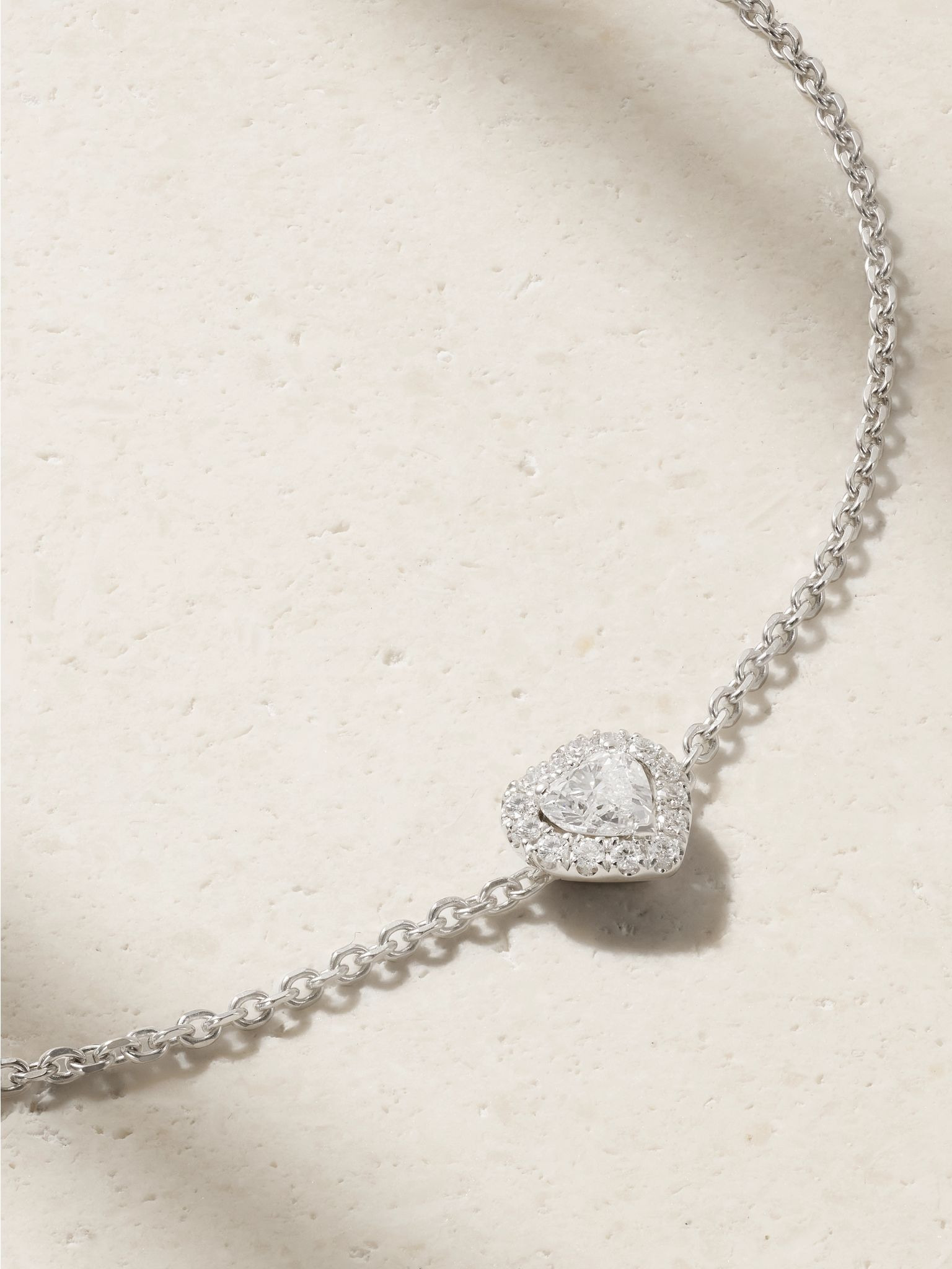 Aura Solitare 18-karat white gold diamond bracelet Gold - 4