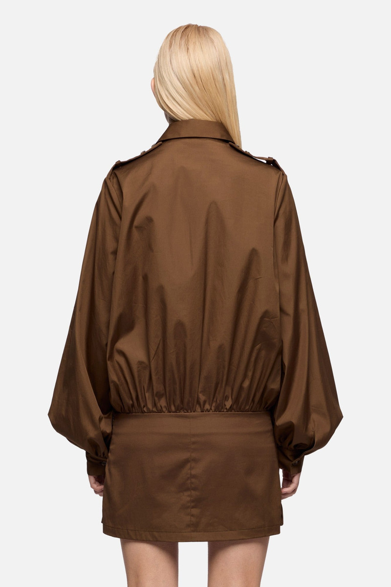 UTILITY MINI DRESS in Poplin Toffee 5