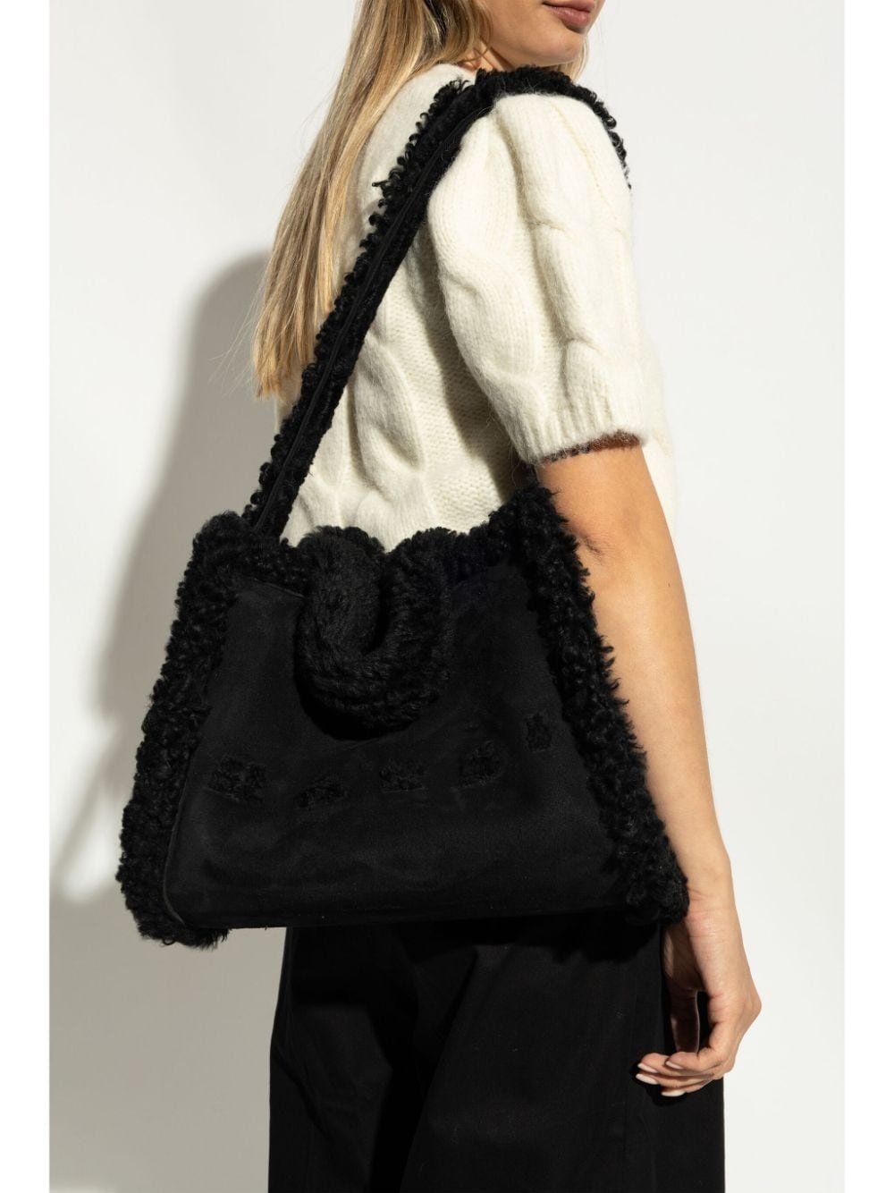 shearling tote bag - 2