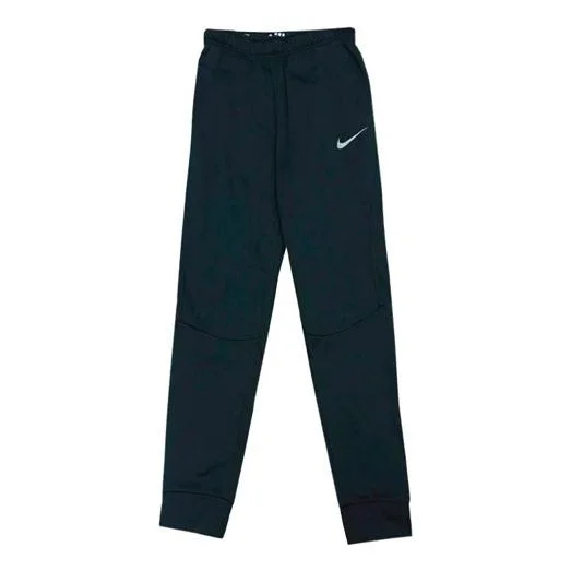 Nike 로고 똑바른 소매는 캐주얼 스포츠 바지 검정 AO2371-010를 일렬로 세웠습니다 - 1