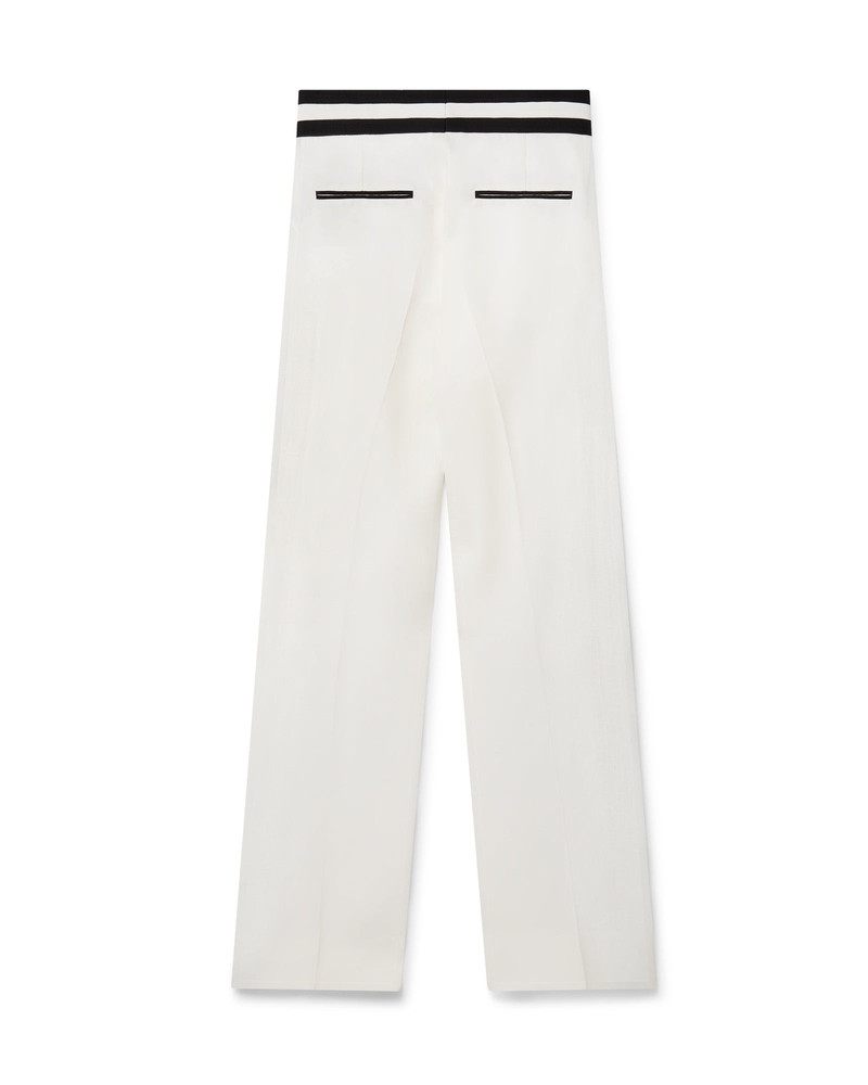 CASABLANCA Off-White High Waisted Cummerbund Trousers outlook