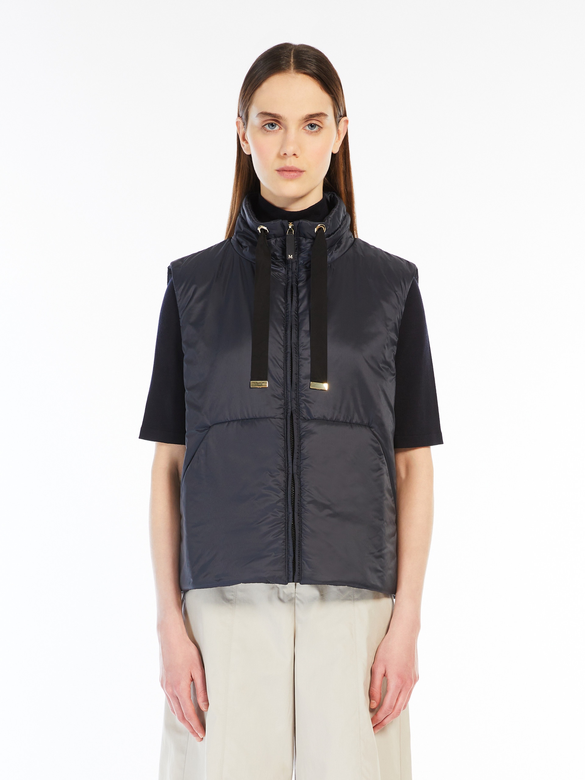 GREENVEST Water-repellent canvas gilet with a stand-up collar - 3