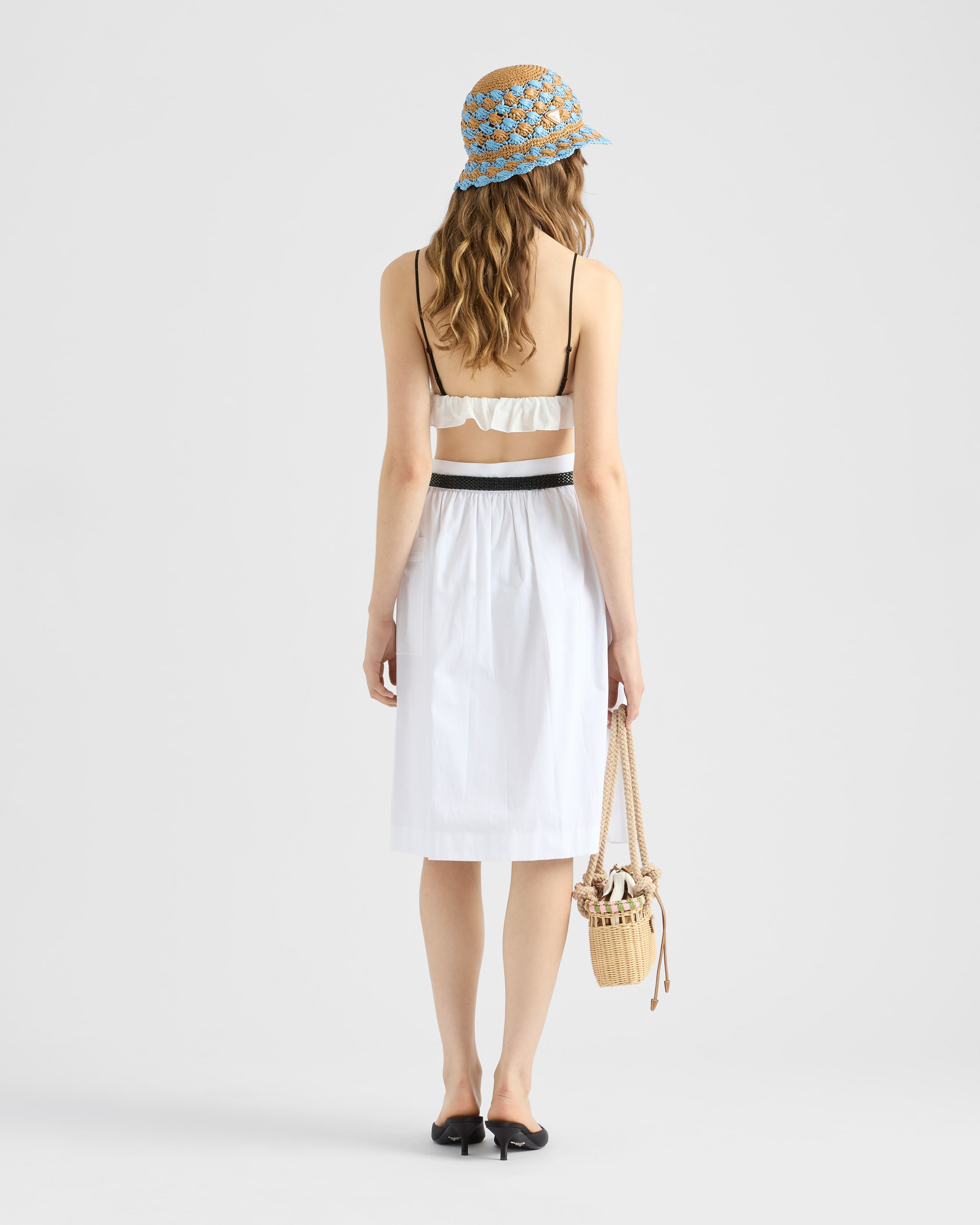 Soft cotton gabardine skirt - 5