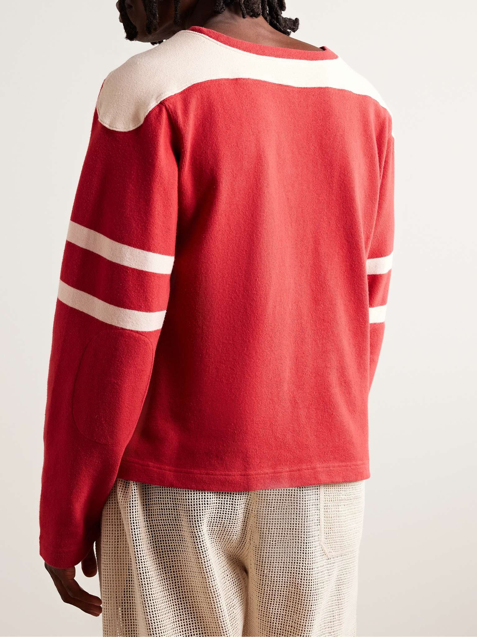 Appliquéd Striped Cotton-Jersey Sweatshirt - 3