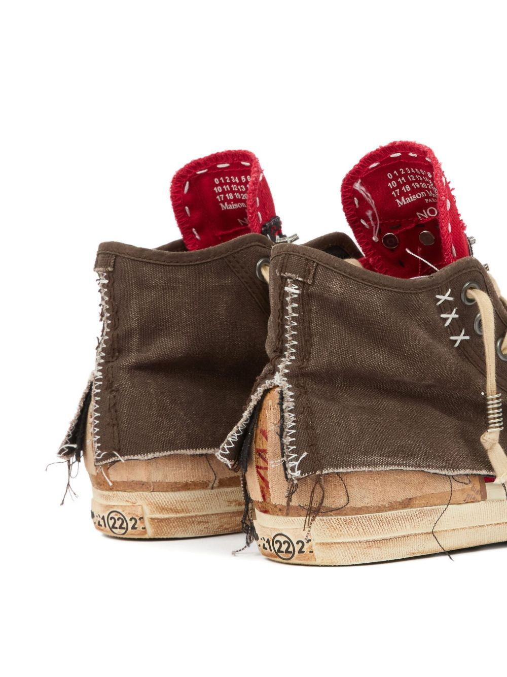 distressed high-top sneakers - 5
