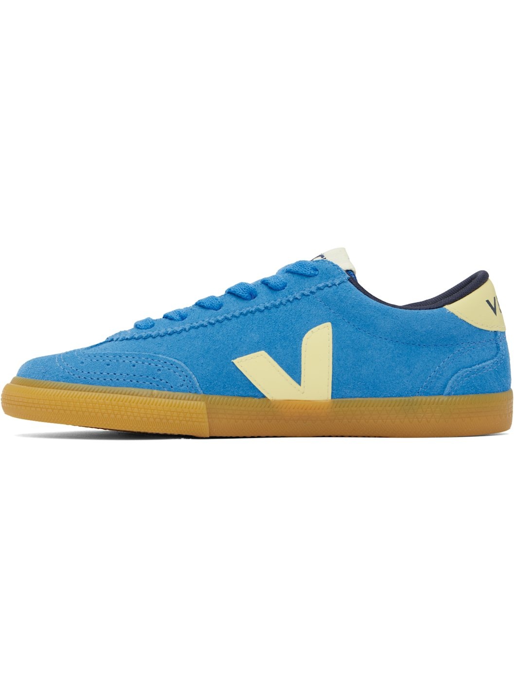 Blue & Yellow Volley Suede Sneakers - 3