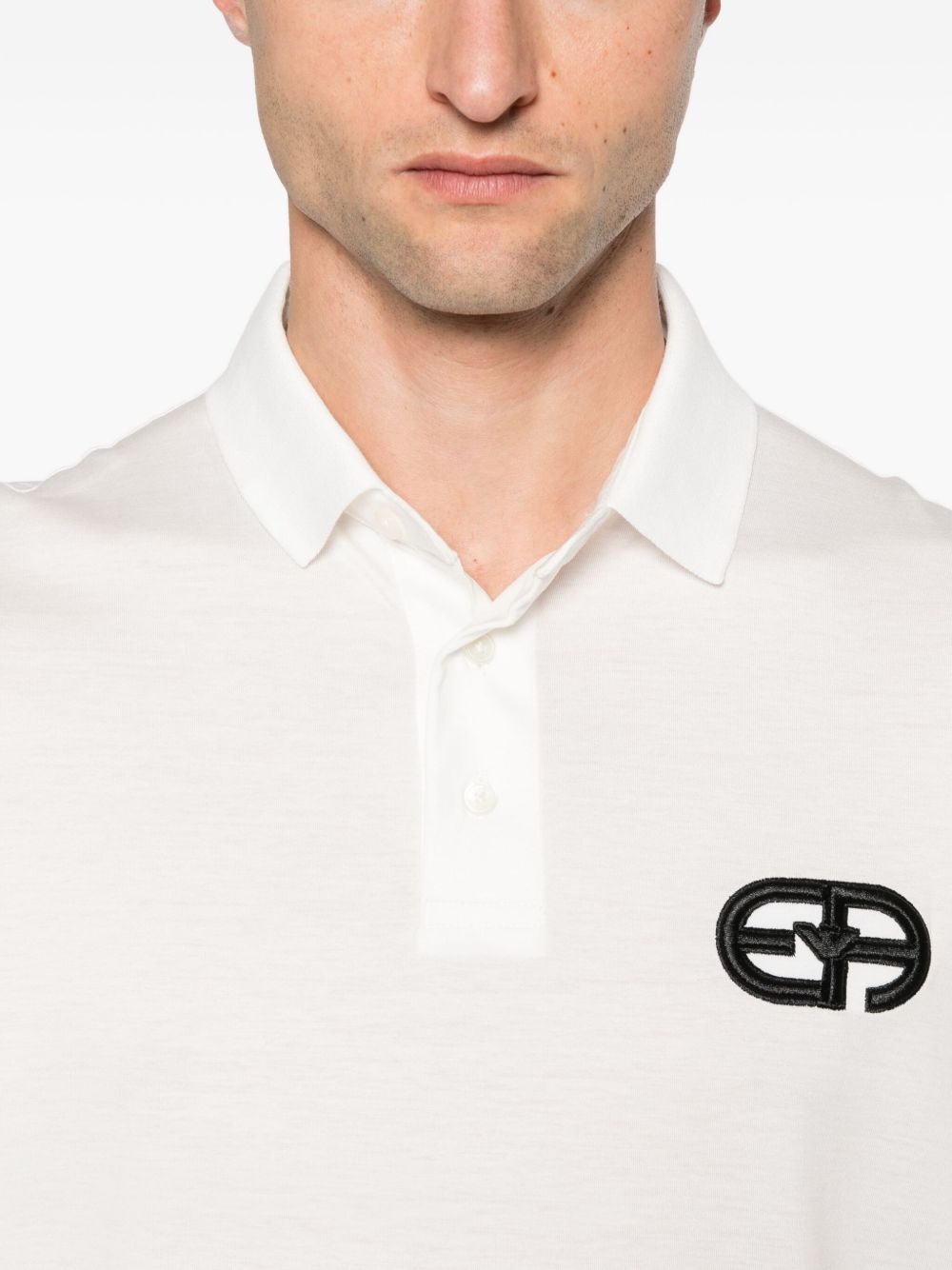 logo-embroidered polo shirt - 4