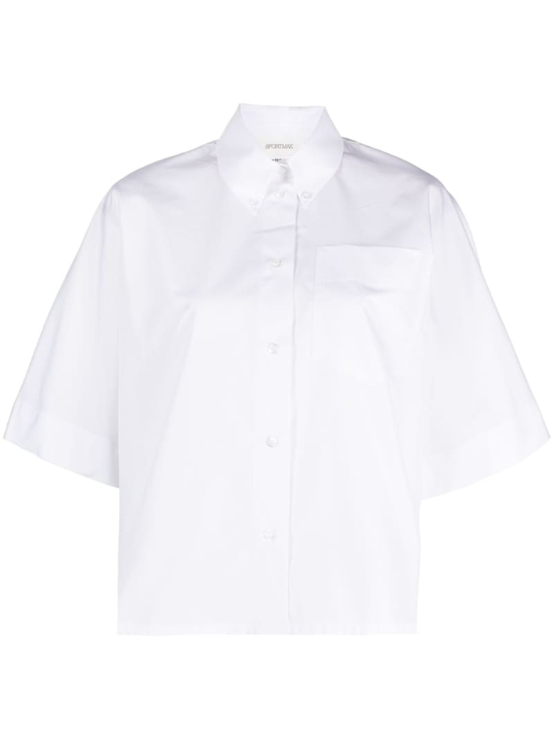 poplin short-sleeved shirt - 1