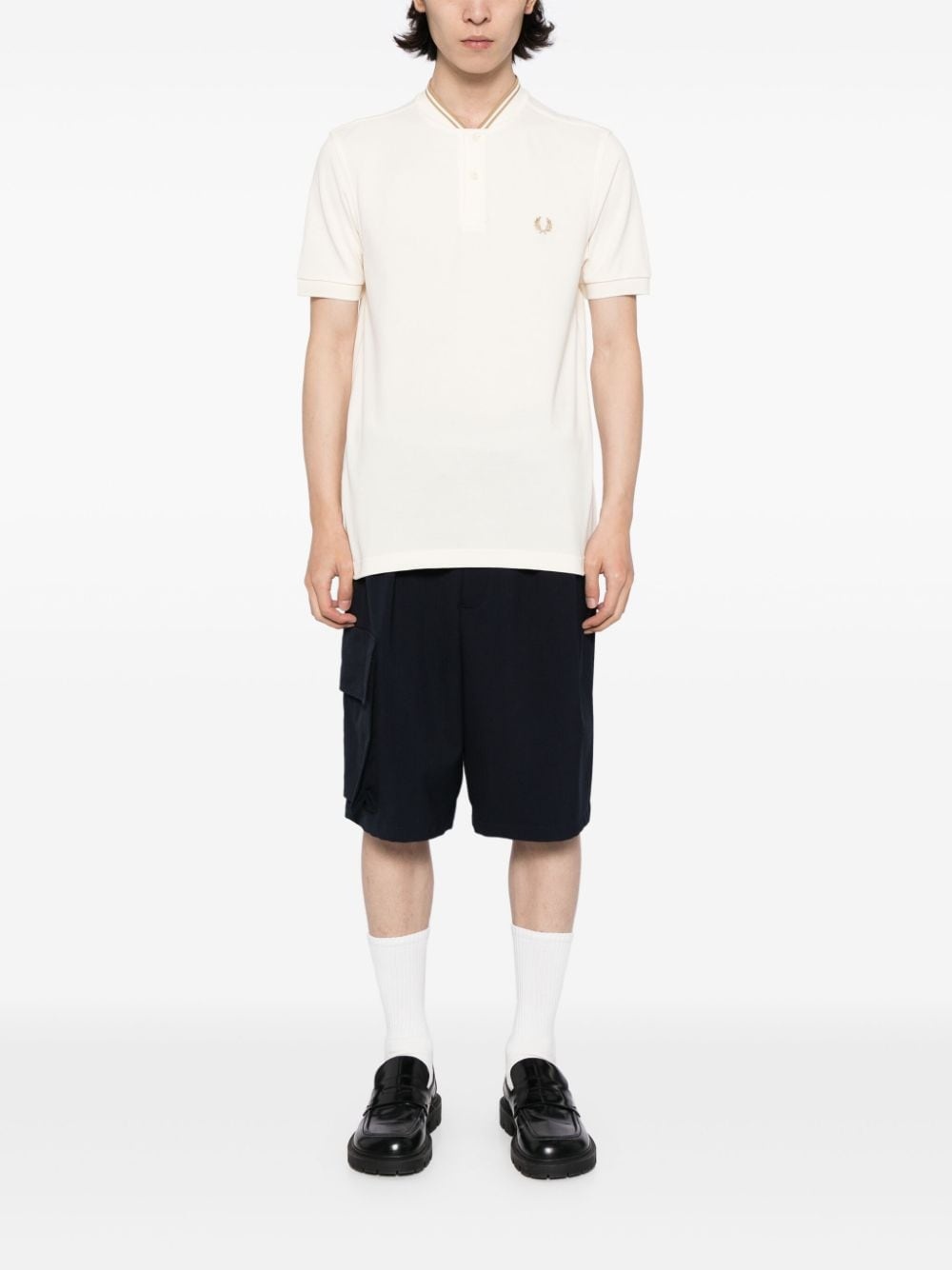 band-collar polo shirt - 2