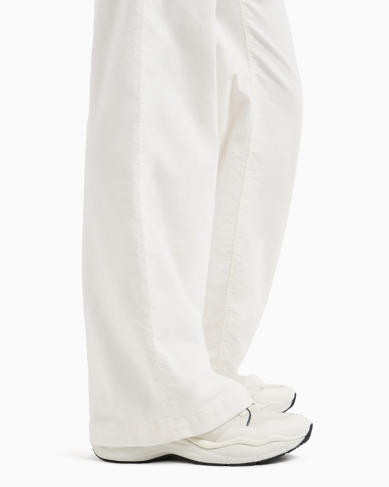 J14 high-waisted, wide-leg palazzo trousers in garment-dyed corduroy - 5