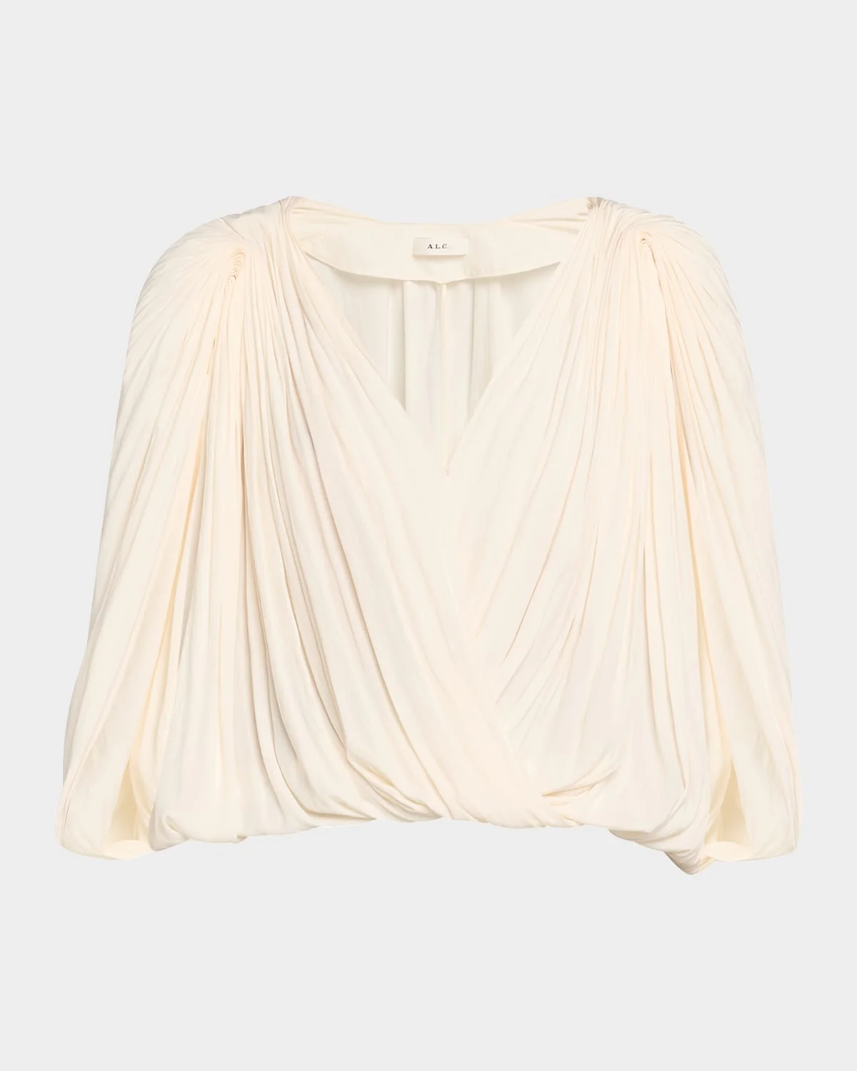 Vivian Draped Cape-Sleeve Top - 1