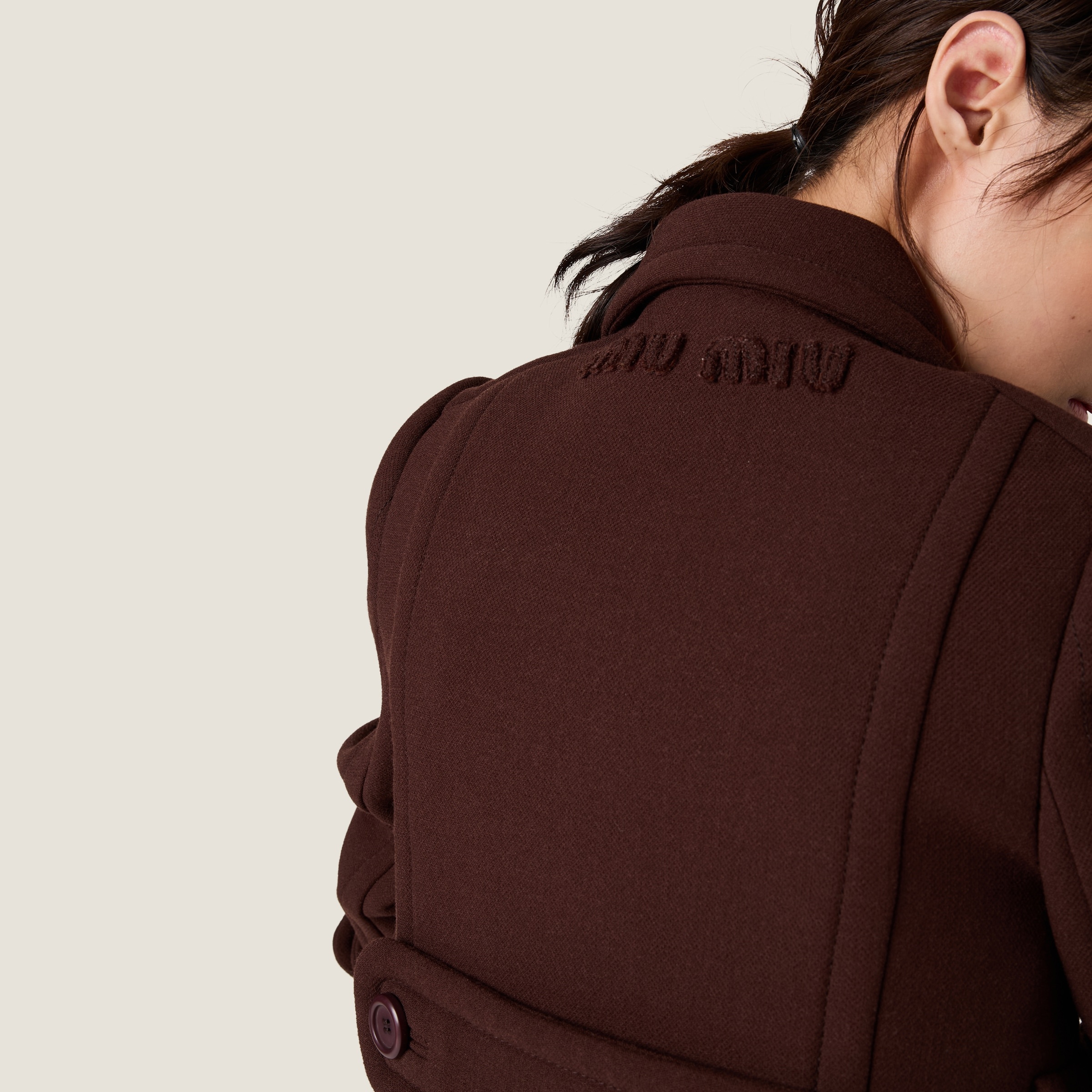 Double-breasted natté jacket - 4