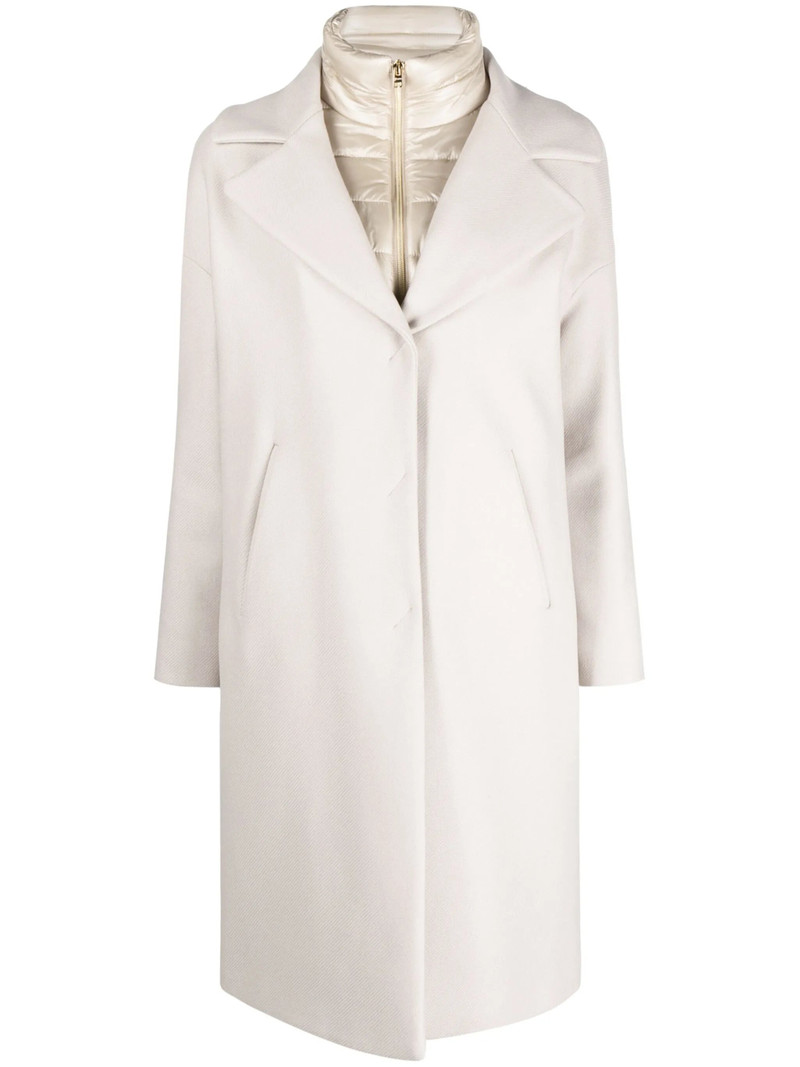 Padded-bib Single-breasted Coat 1