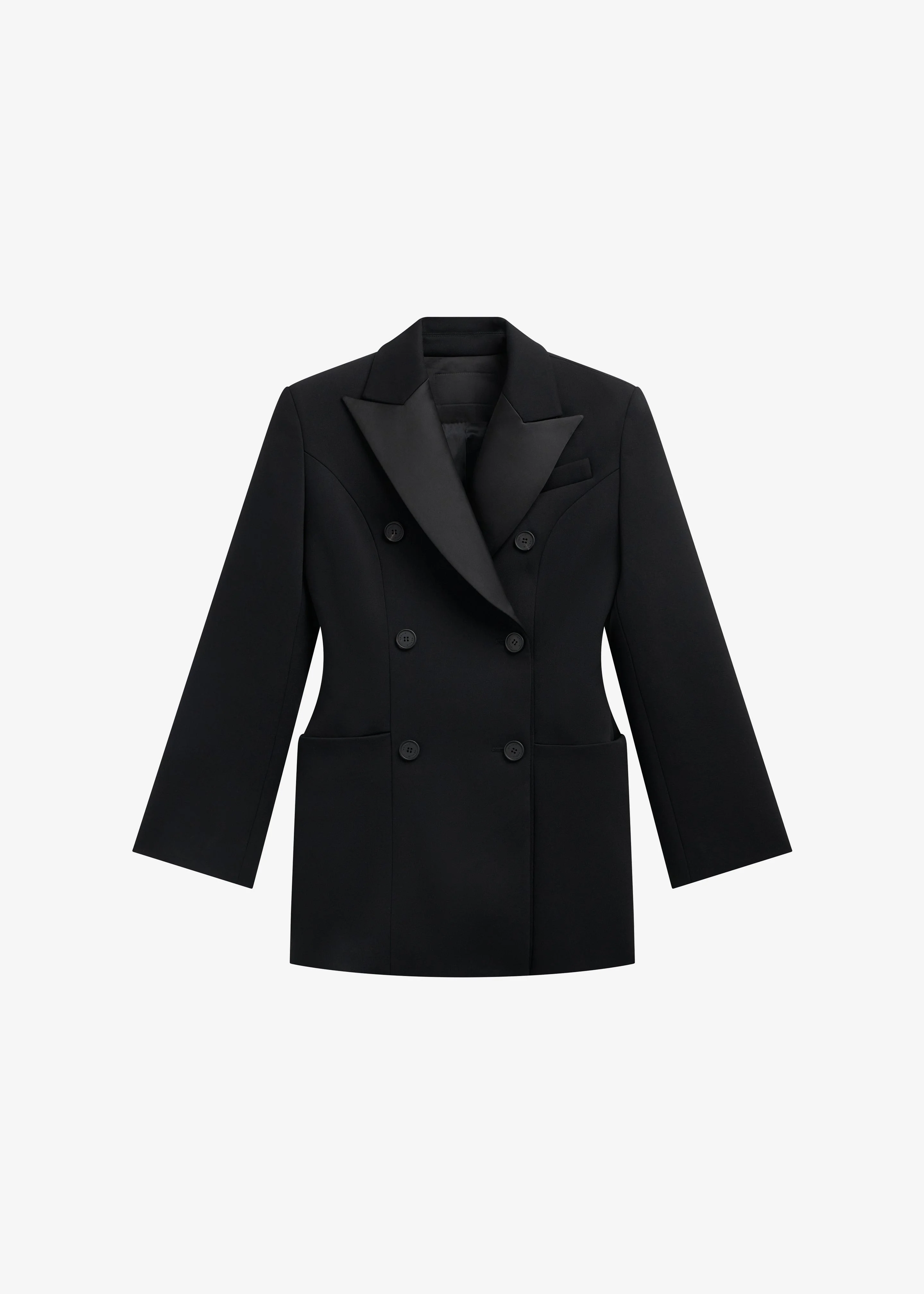 Dorotea Hourglass Smoking Blazer - Black - 1
