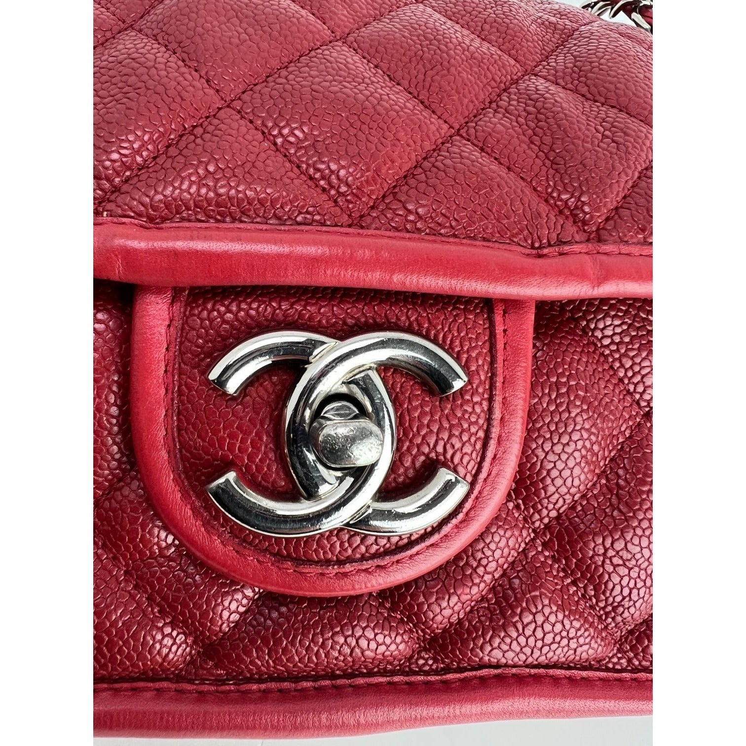 Chanel Caviar Quilted Medium French Riviera Red Flap - 11