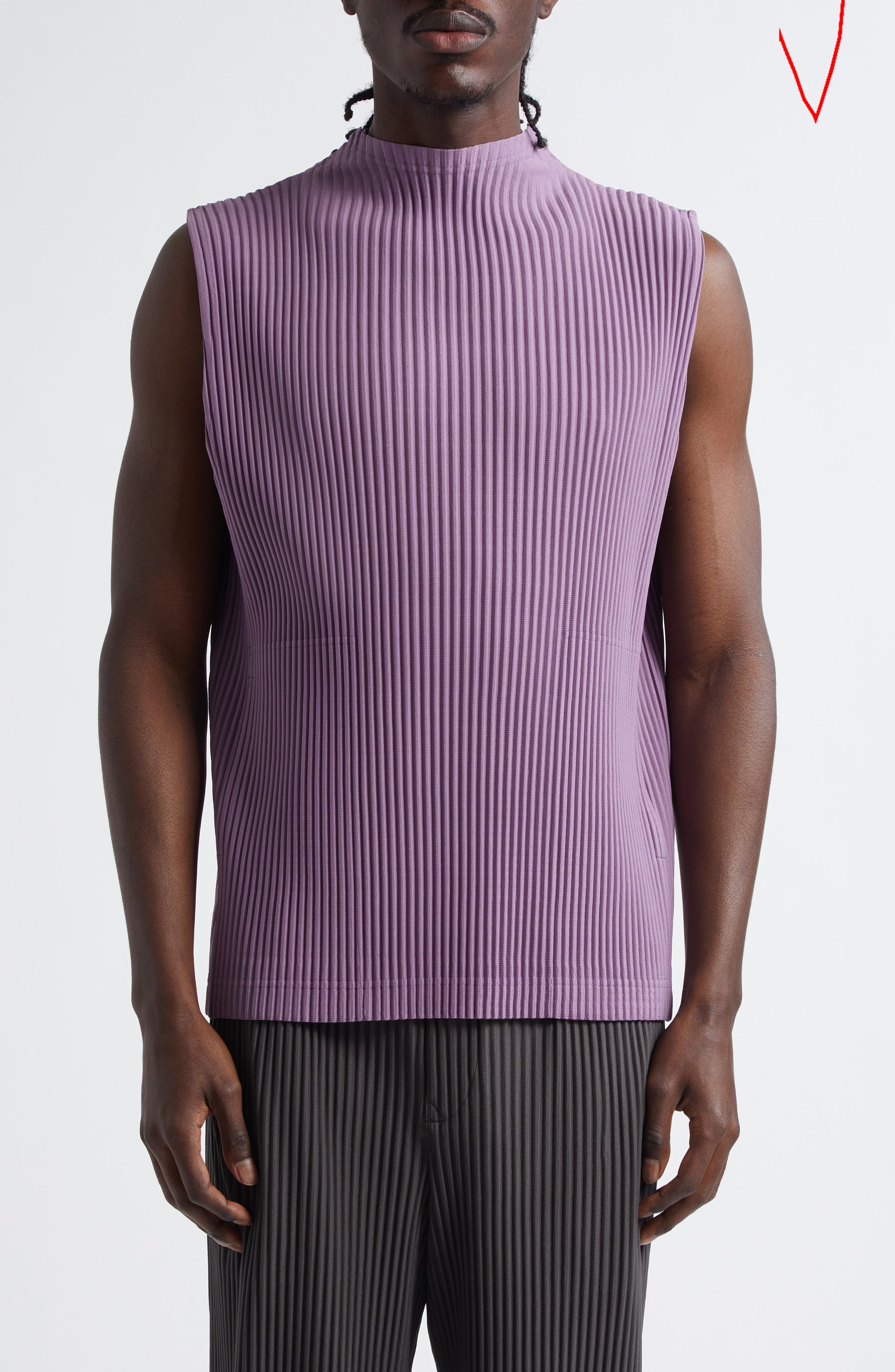 Homme Plissé Issey Miyake Monthly Colors April Pleated Top in Viola Purple at Nordstrom - 1