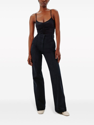 Another Tomorrow slim-cut shirred bodysuit outlook