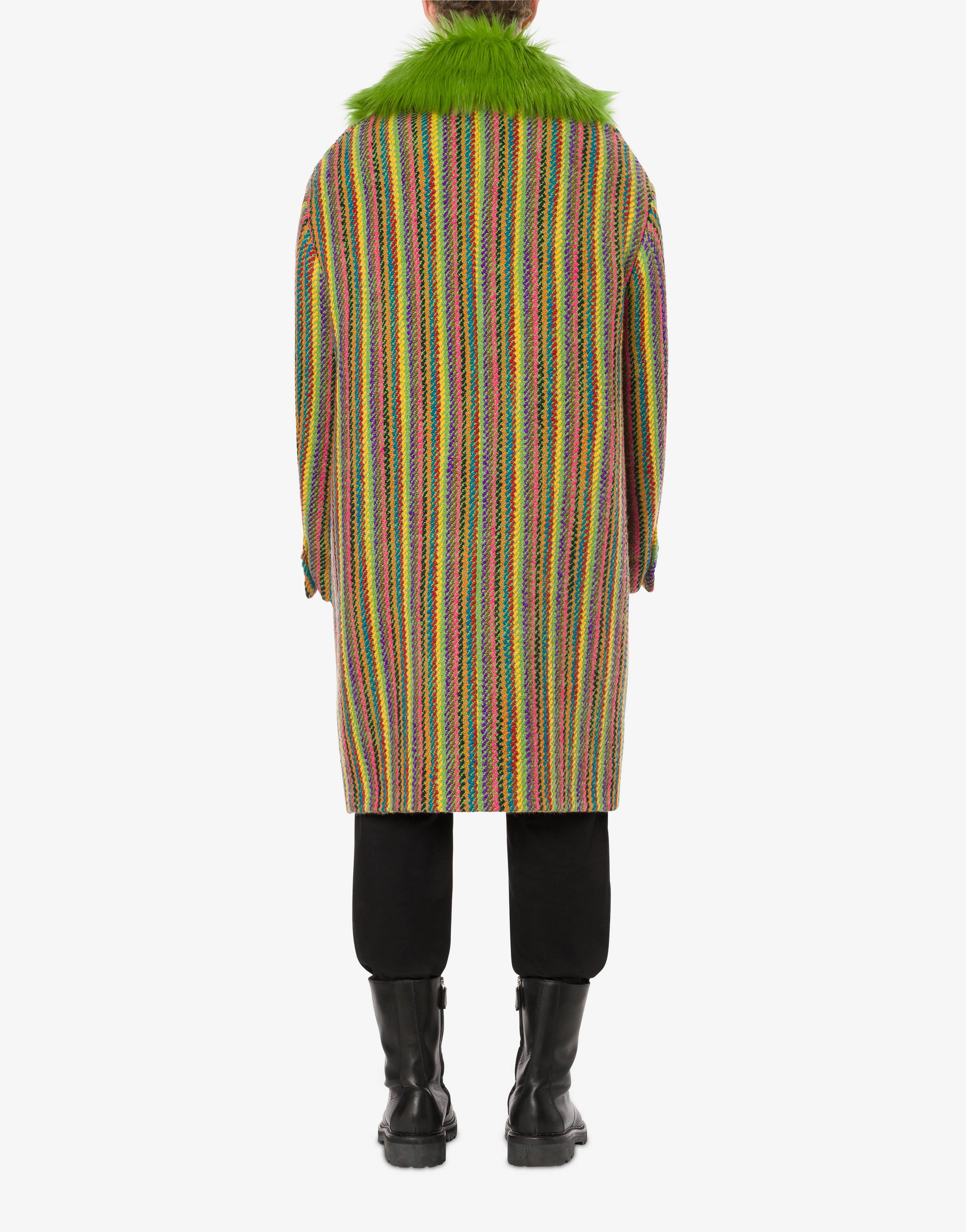 MULTICOLOUR STRIPES CLOTH COAT - 3