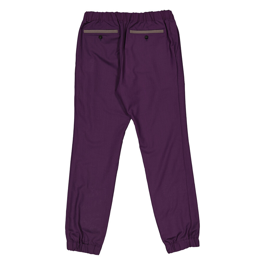 Sacai Men's Purple Suiting Pants With Belt - 7