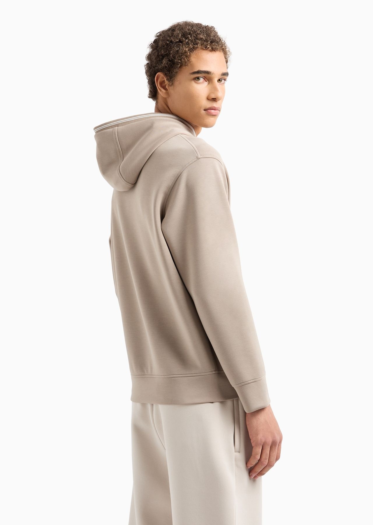 Hooded sweatshirt in bonded jersey - 3