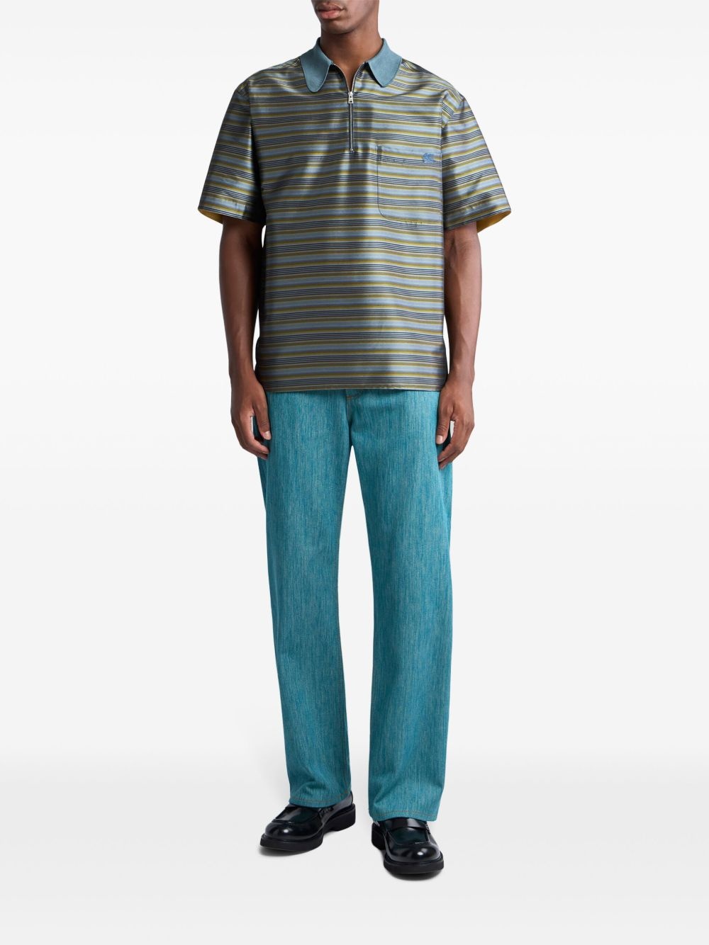 striped polo shirt - 2