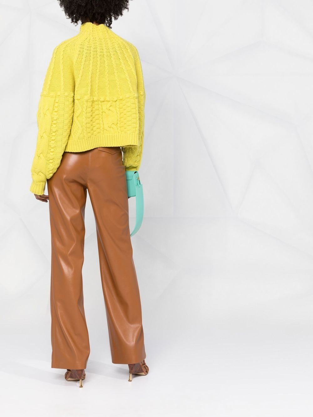 curved seam straight-leg trousers - 6