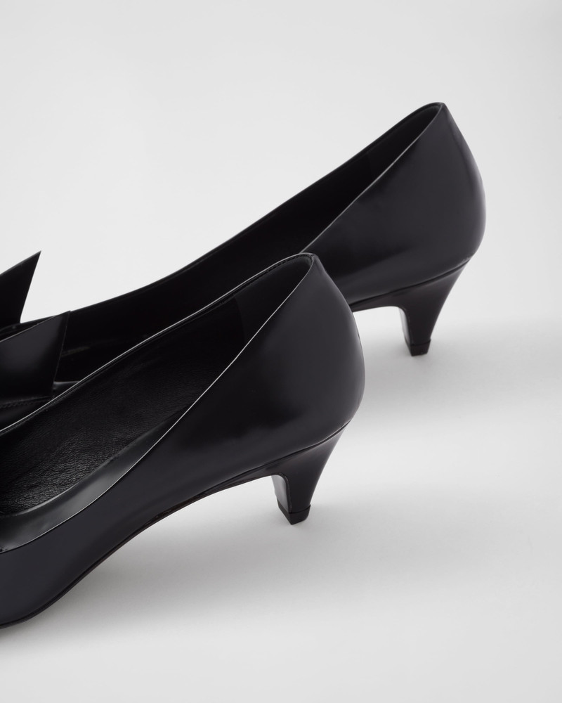 Brushed leather pumps 7
