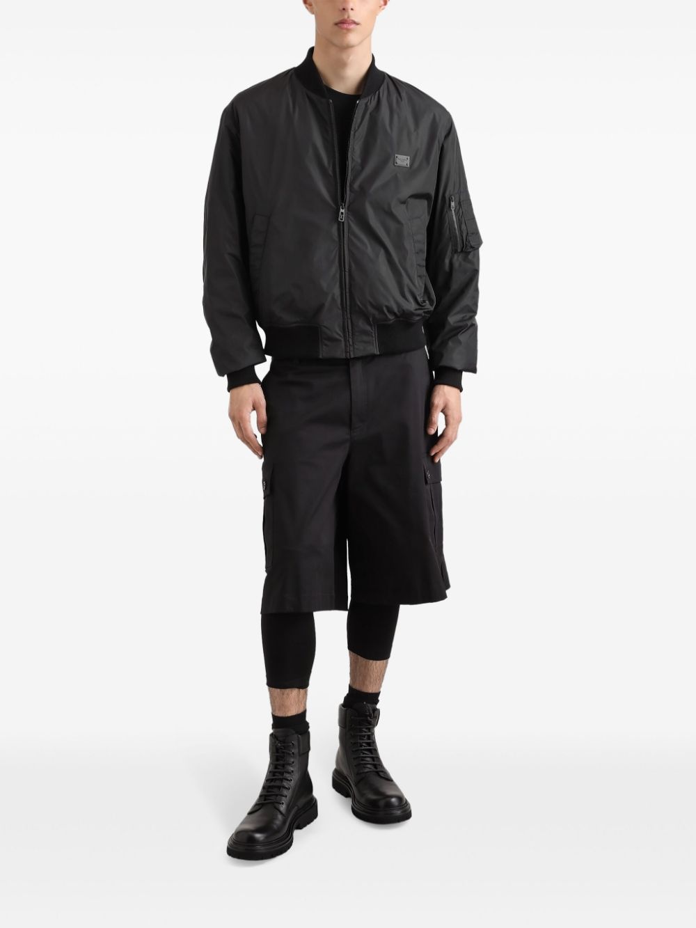 logo-plaque bomber jacket - 2