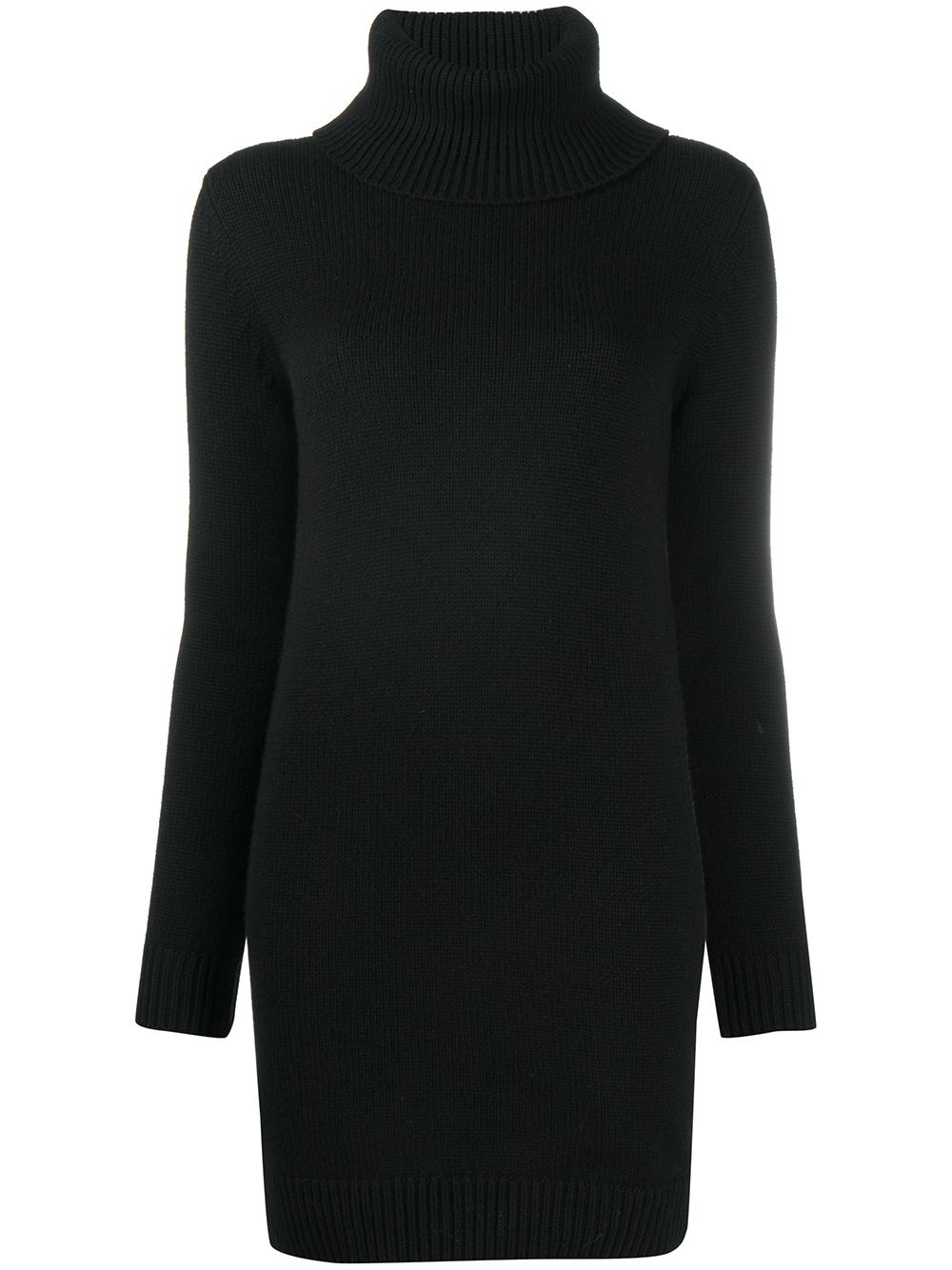 turtleneck knitted jumper dress - 1