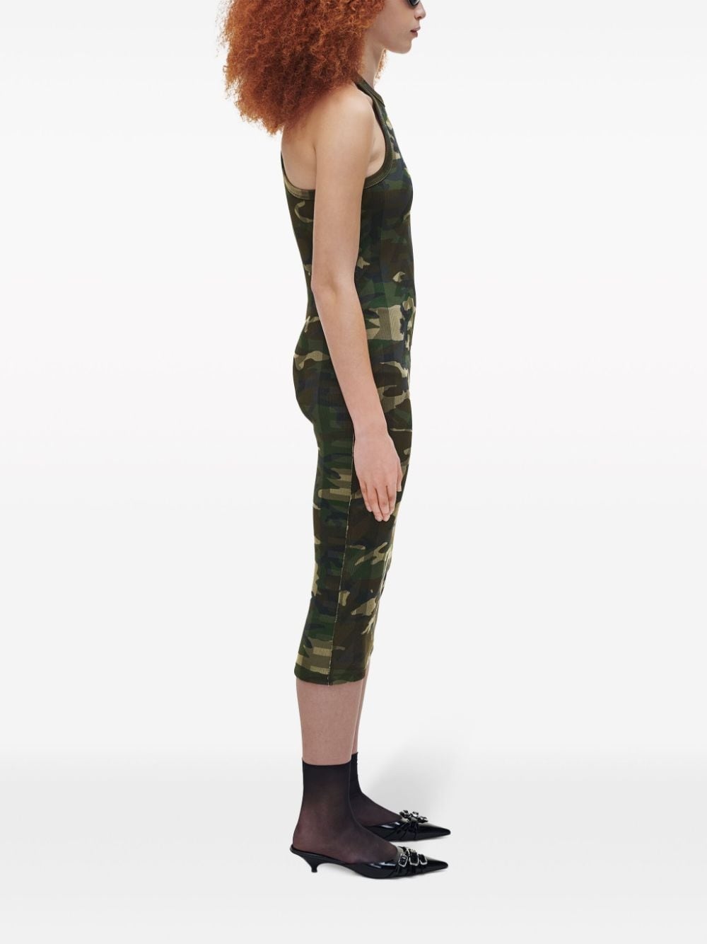 camouflage-print ribbed dress - 3