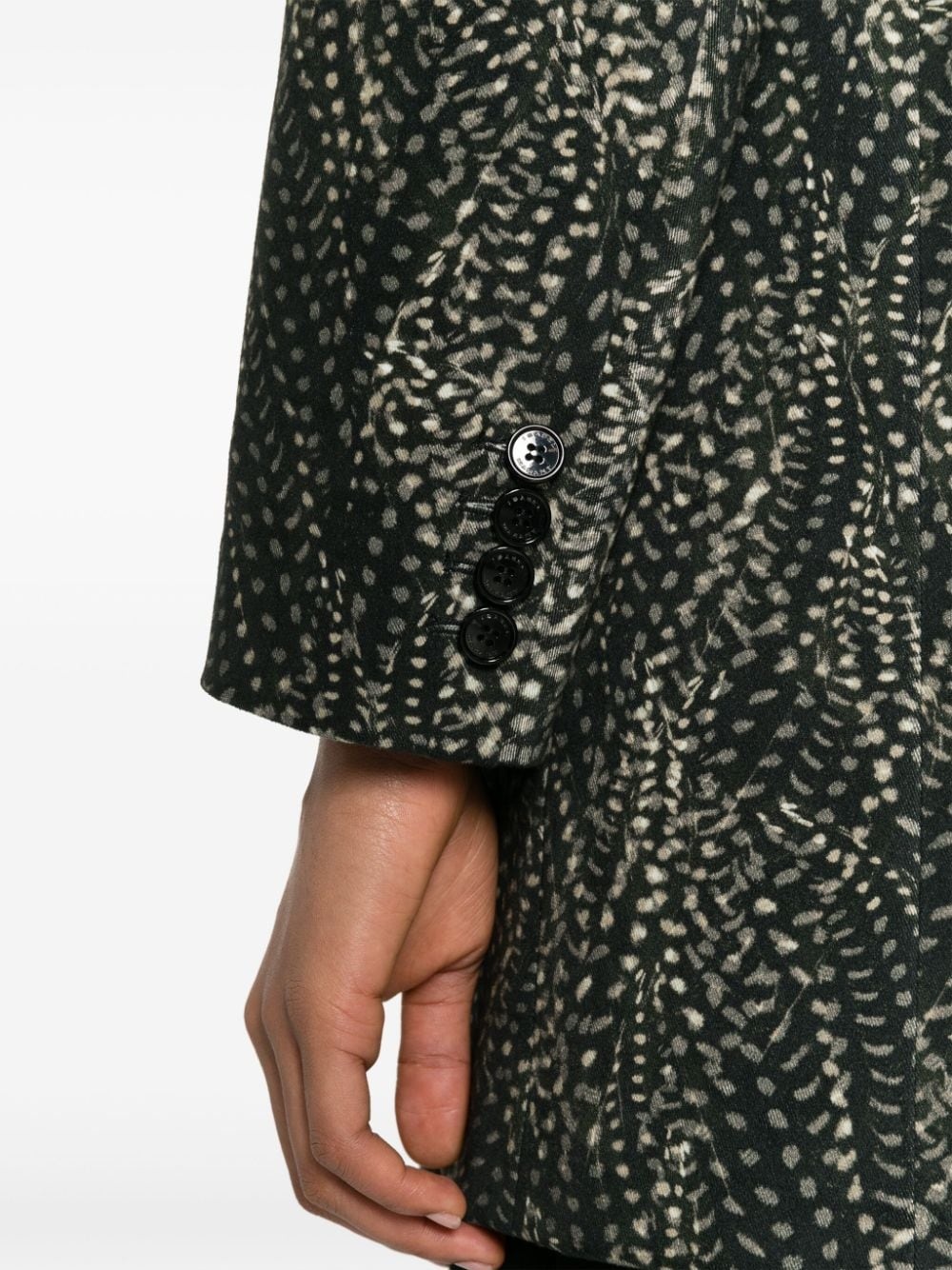 single-breasted abstract-print blazer - 5